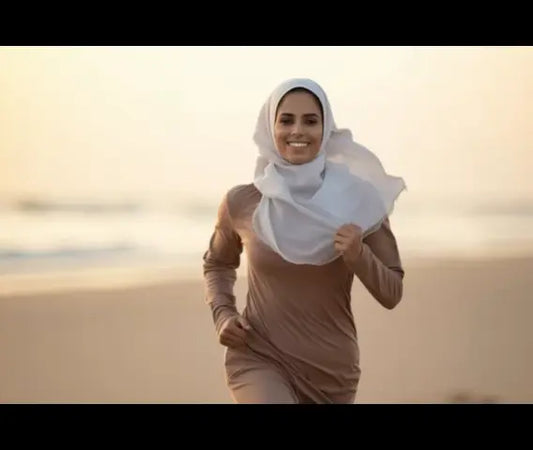 jersey scarf styles muslim women running with scarf
