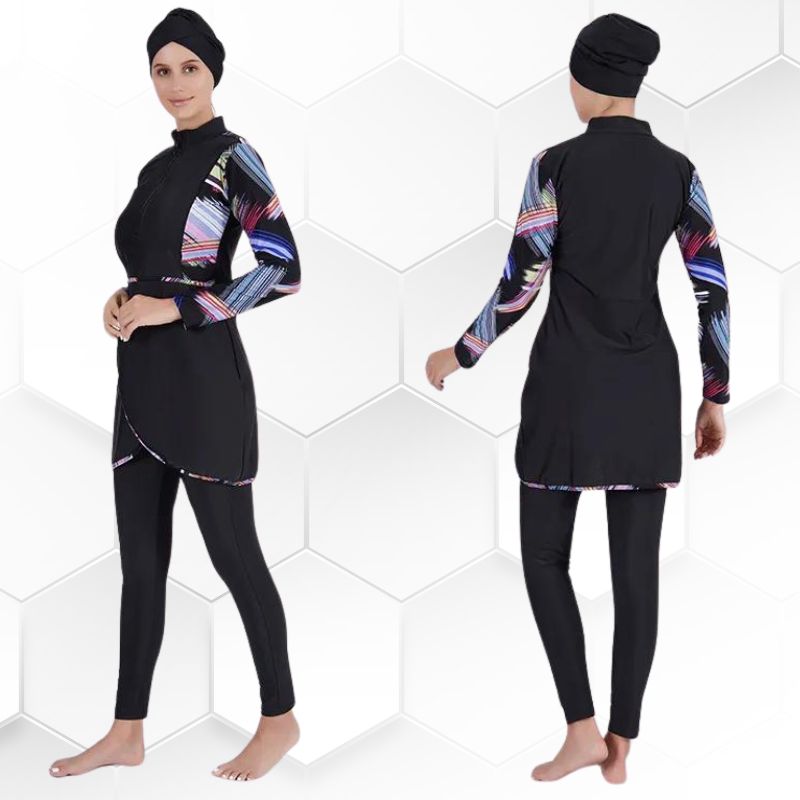 models are modeling for islamic swimming suit