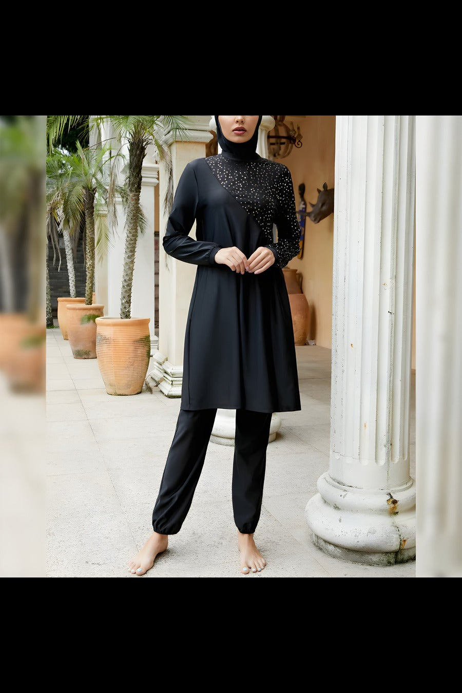 Abaya styled swimwear