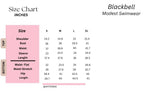 Blackwell modest activewear size chart
