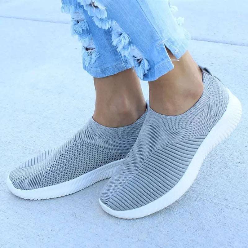 BlissKnit Slip-Ons Gray