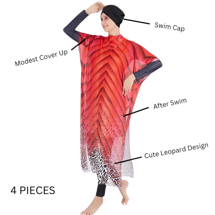 Burkini set with sun protective fabric