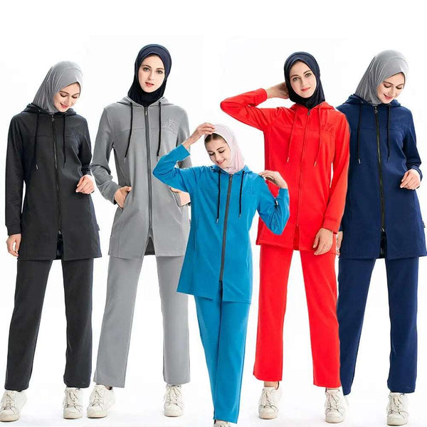 Conservative Workout Clothes Nura Motion modest activewear set hooded design
