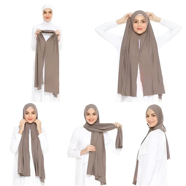 Cotton Jersey Hijab Shawls cream