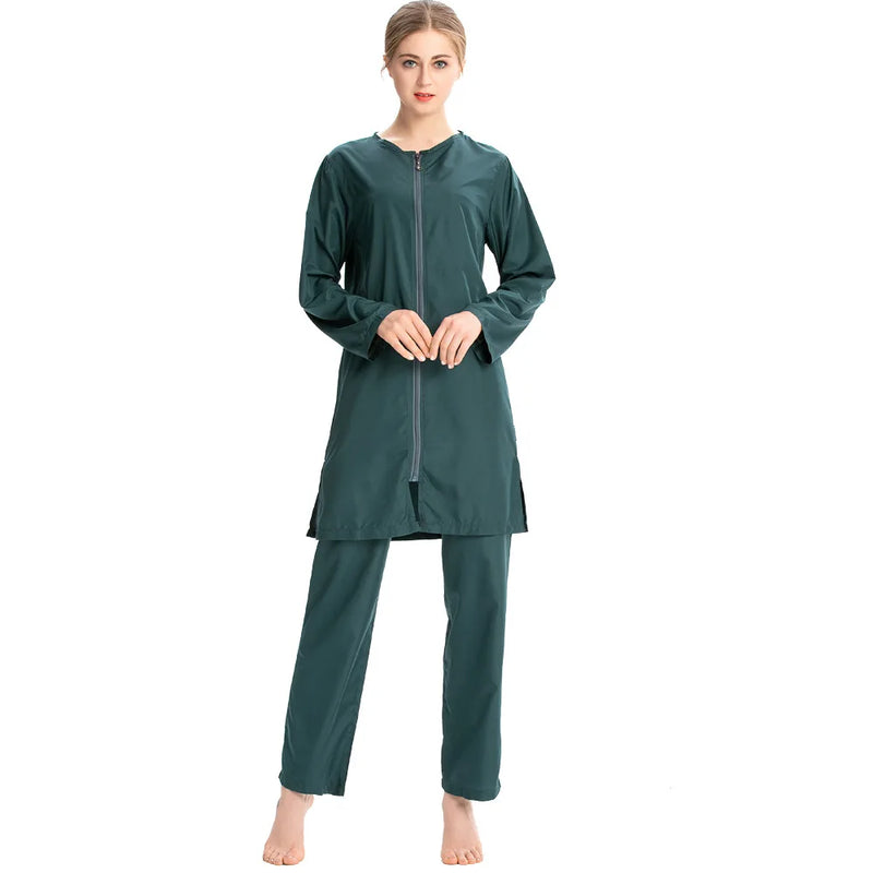 Crimson Luxe red modest burkini set