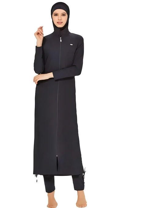 Dolphin Burkini Bathing Suit Black