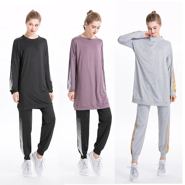 Ease Form modest activewear set with relaxed fit silhouette