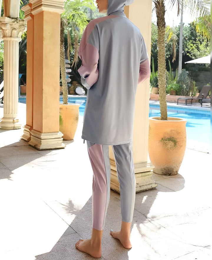  Flamingo Gray modest swimsuit