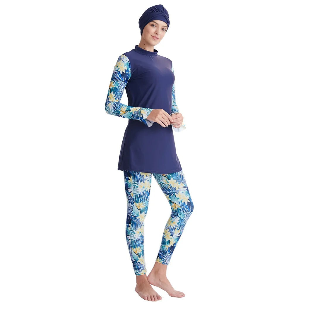 Floral Elegance Burkini 3pcs