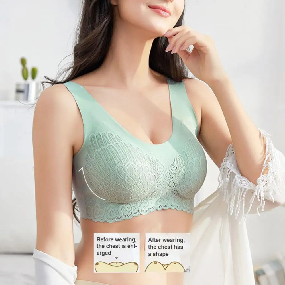 Breathable Support Sports Bra Light Green