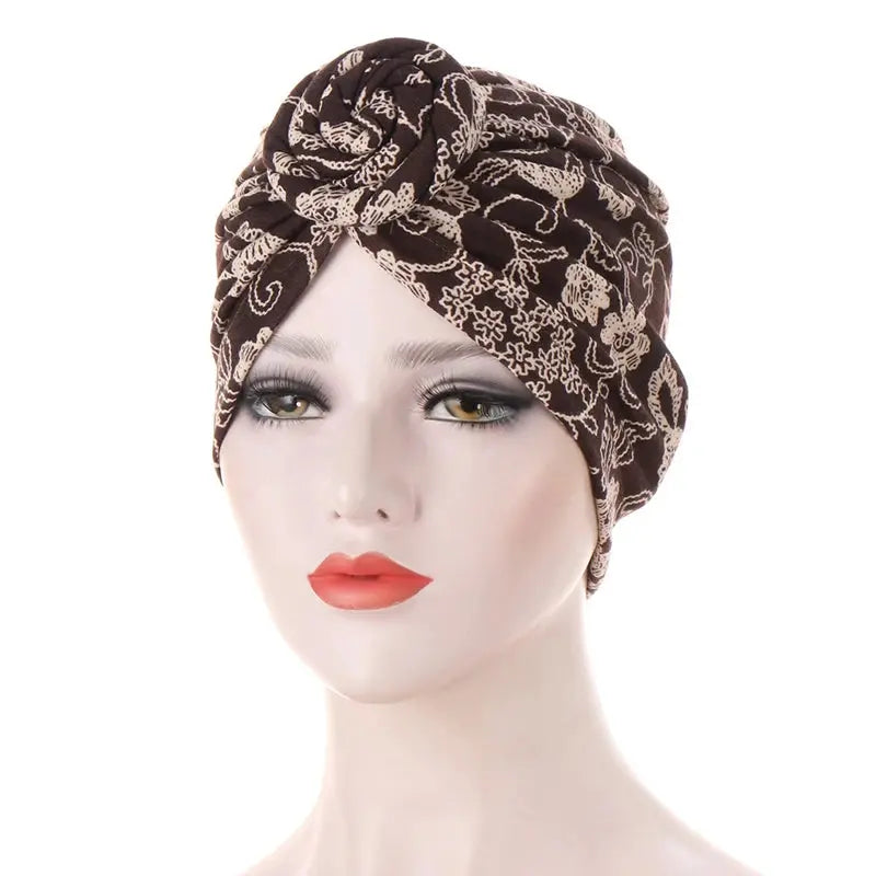 Cap Hijab- Versatile Cotton Turban Hat Style 6 Bonnet