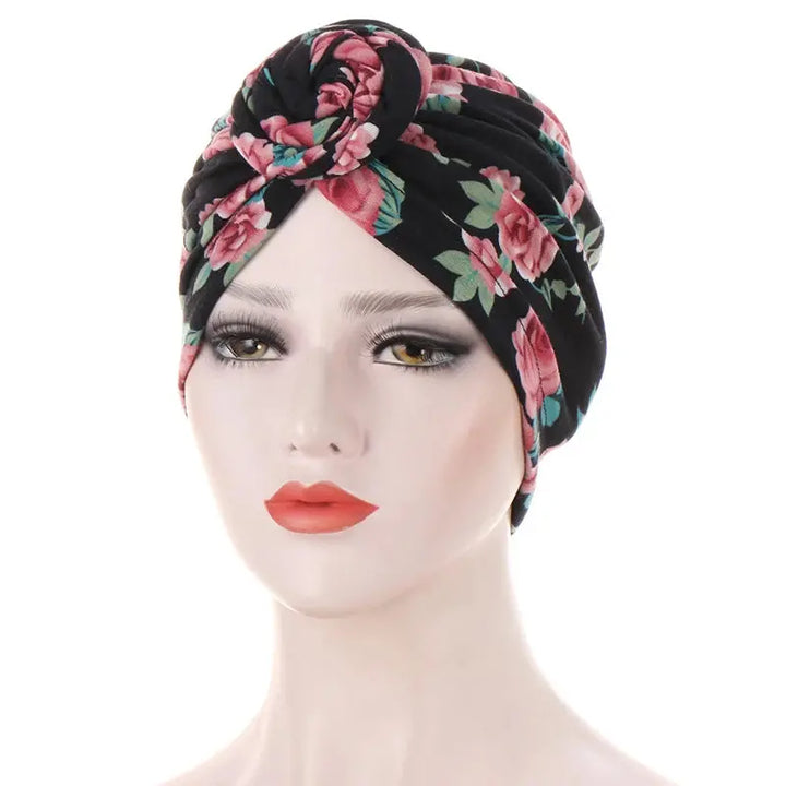 Cap Hijab- Versatile Cotton Turban Hat Style 18 Bandana