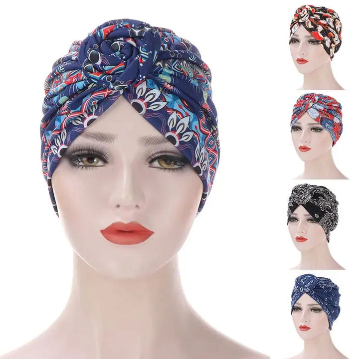 bonnet  Versatile Cotton Turban Hat