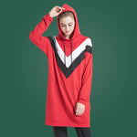 red hooded top modest active