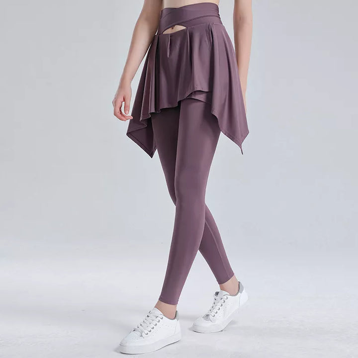 High-waist asymmetrical leggings