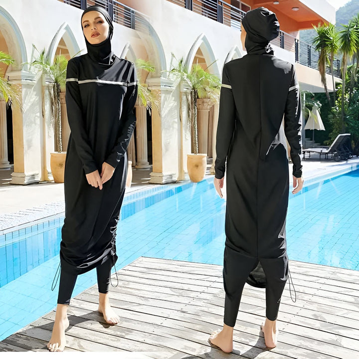 Lila Modest Swimwear Abaya Style