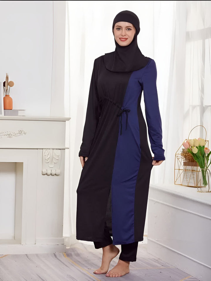 Long-Robe Burkini-3pcs Black