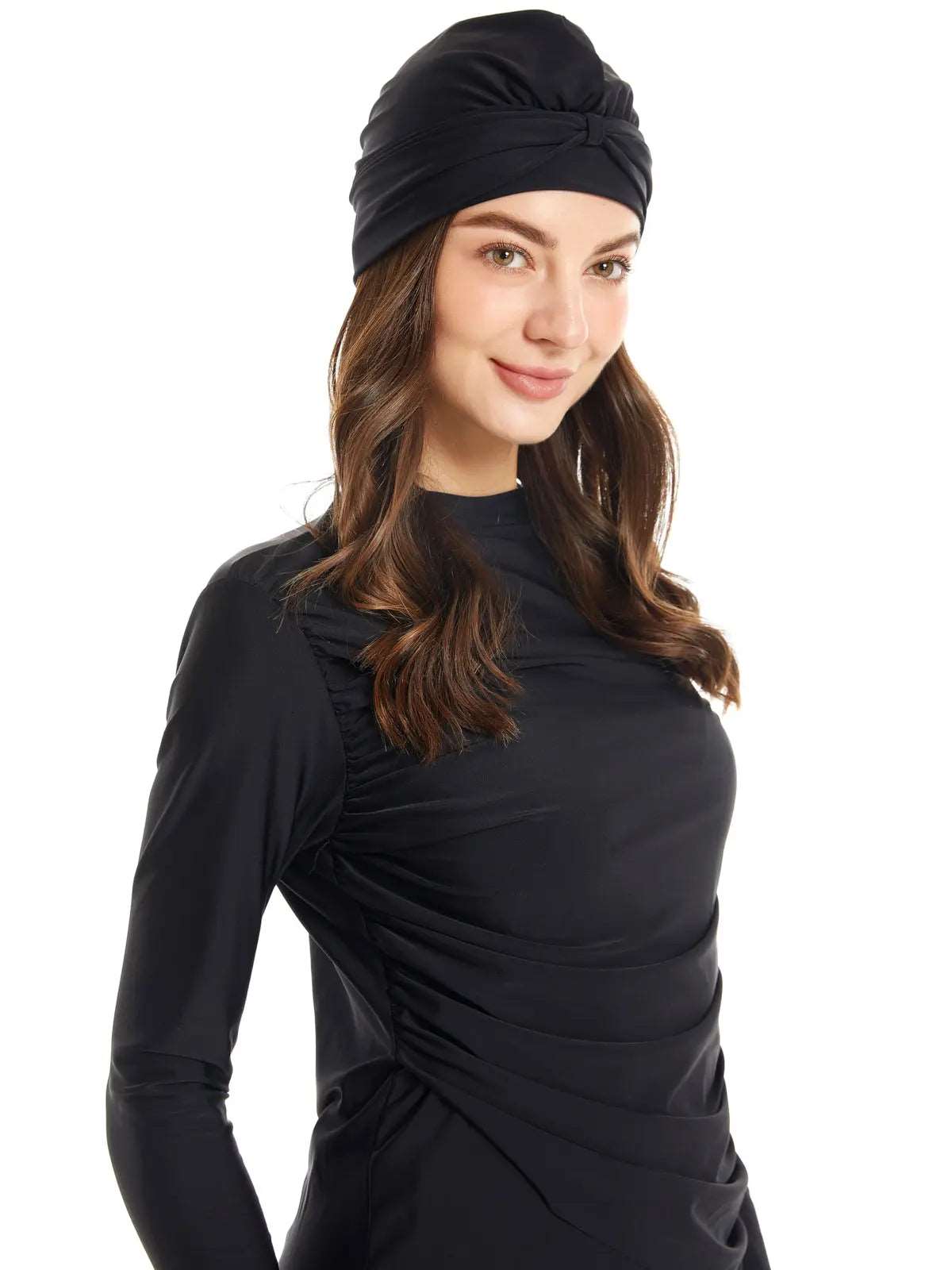 Moderne Design Modest Swimsuit Set-black