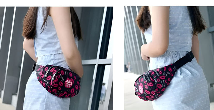 Modified Designed Patterns Waist Bag-Fanny Kisses bag