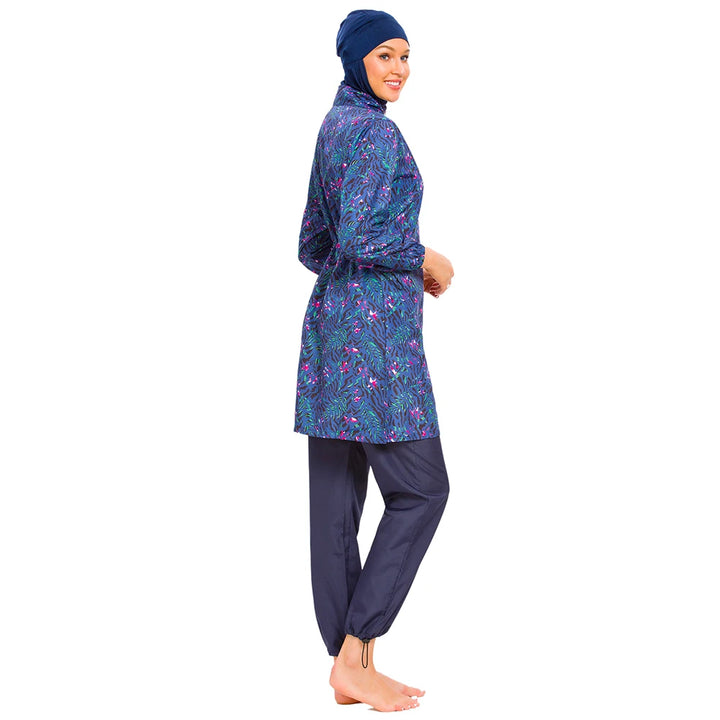Muslim modest appareal swimwear with long tunic and leggings