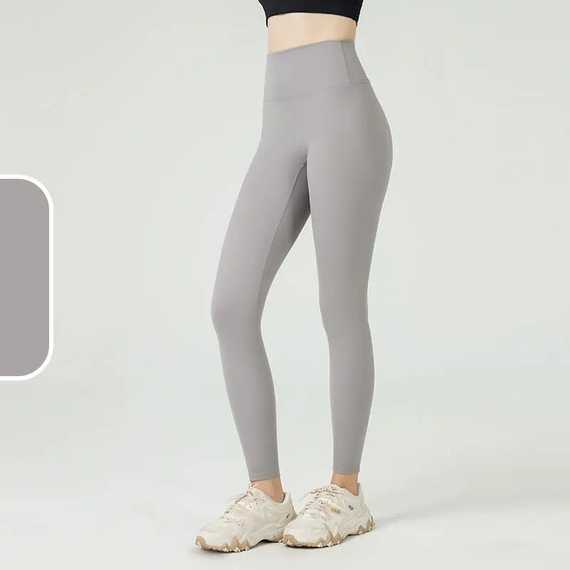 light gray Naked Feel Seamless Yoga Leggings 