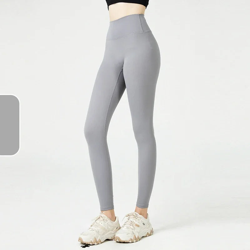 light gray Naked Feel Seamless Yoga Leggings 