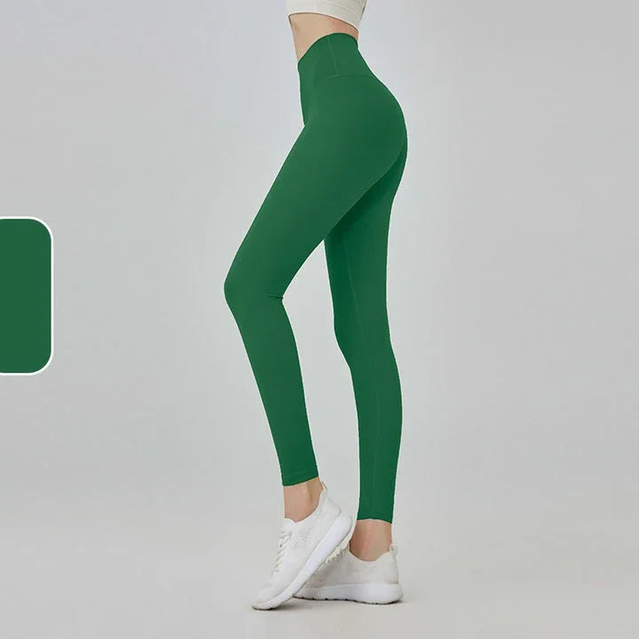 Pitascho green Naked Feel Seamless Yoga Leggings 