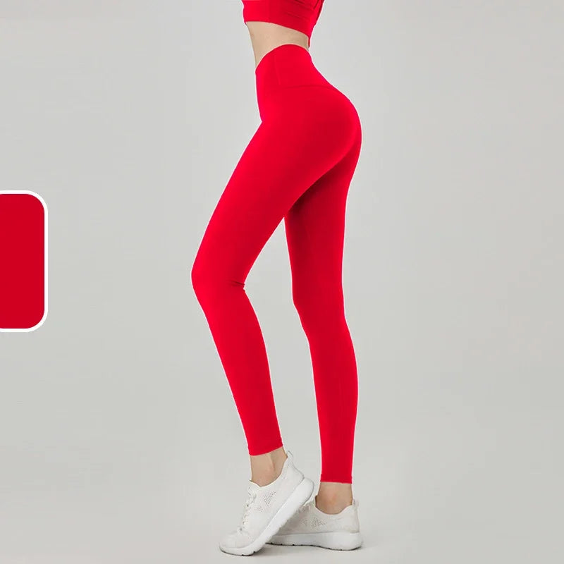 naked feeling workout leggings red
