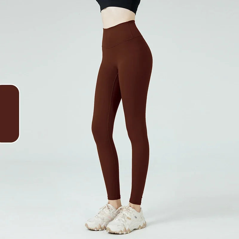 Naked Feel Seamless Yoga Leggings brown