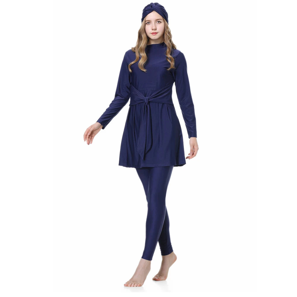 navy blue affordable modest swimwear