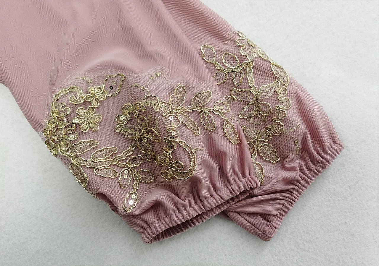 arm embroidery work modest swimsuit