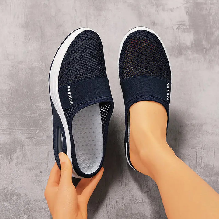 airglide sneakers slip ons for women black