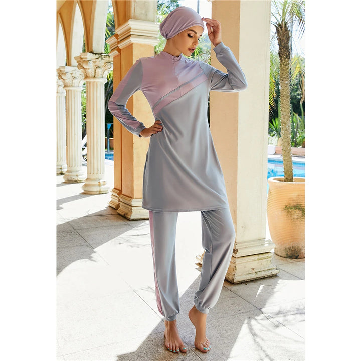 cute modest swimwear 3 piece set 