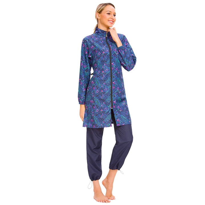 Comfortable and breathable modest appareal swimwear fabric close-up