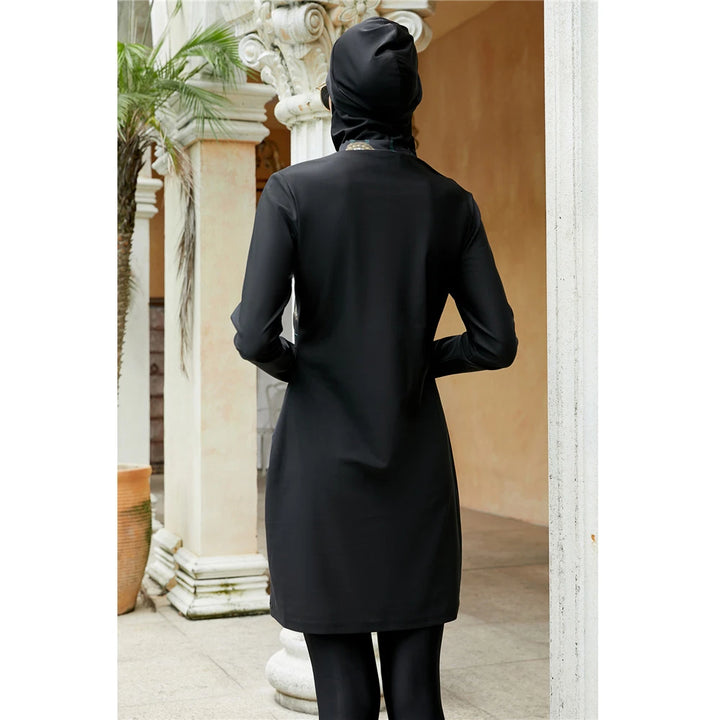 golden eye back view modest burqini