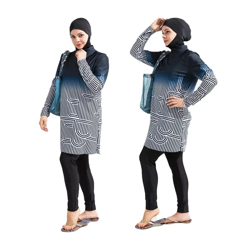 GeoGlamour: Modest Swimming Available in Plus Size 3pcs Set