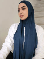 Premium Cotton Jersey Hijab Shawls with Hoop