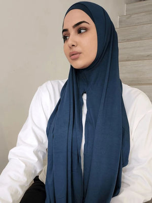 Premium Cotton Jersey Hijab Shawls with Hoop