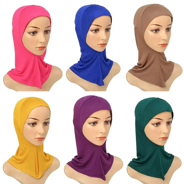 Versatile Underscarf for Women- Cotton Muslim Turban Full Cover Cap