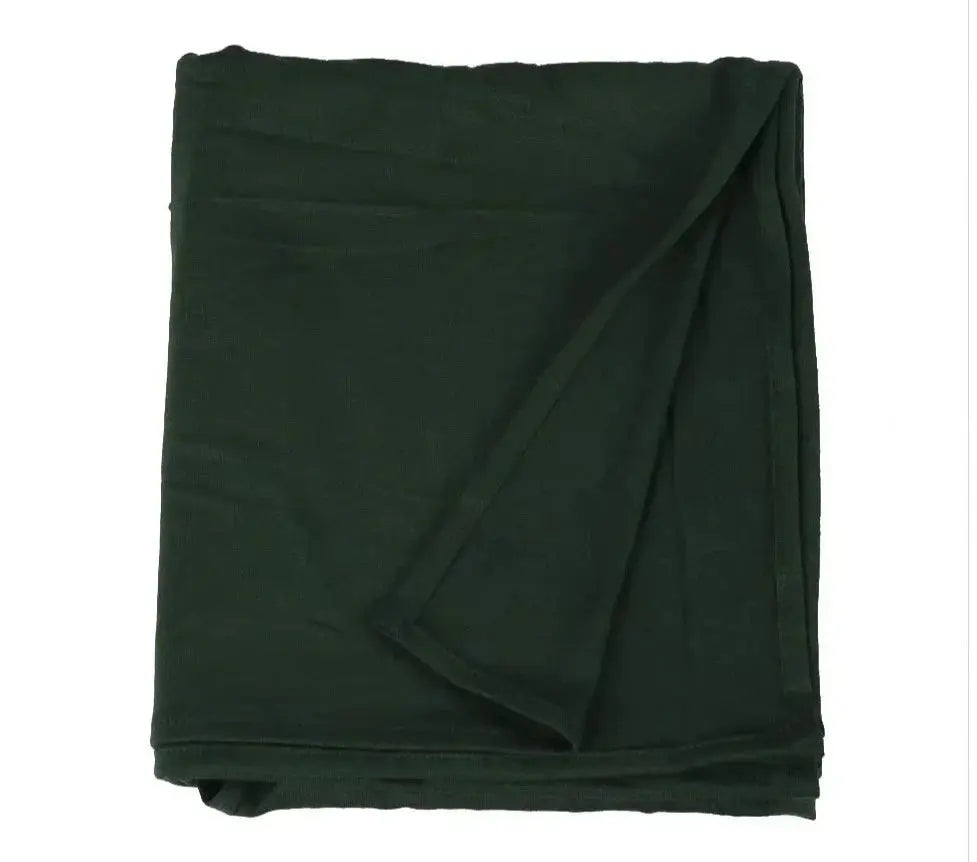 Premium Cotton Jersey Hijab Shawls with Hoop – Ultimate Style and Comfort Dark Green