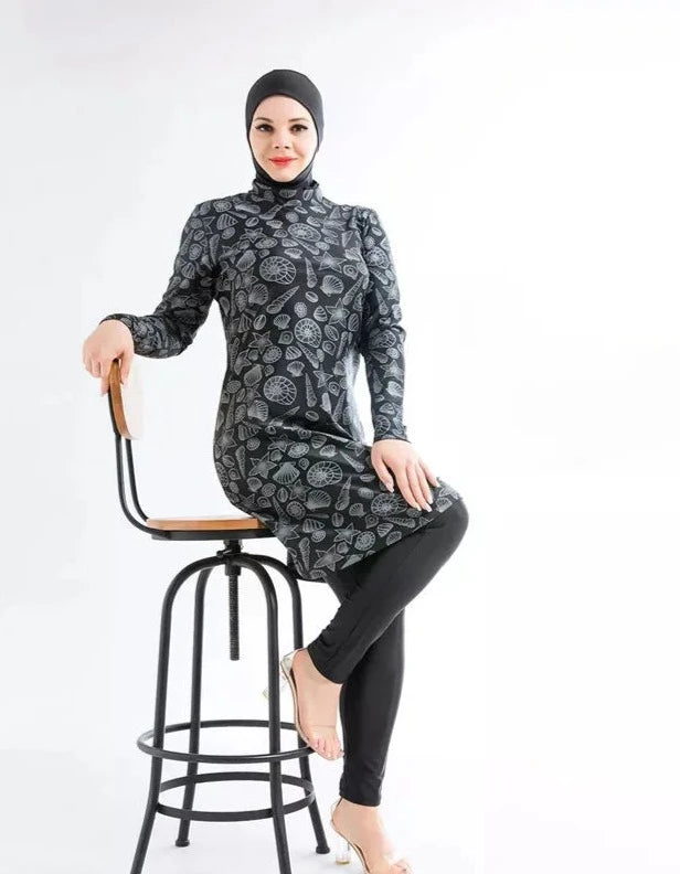 SereneMod Burkini Muslim Swimwear gray 