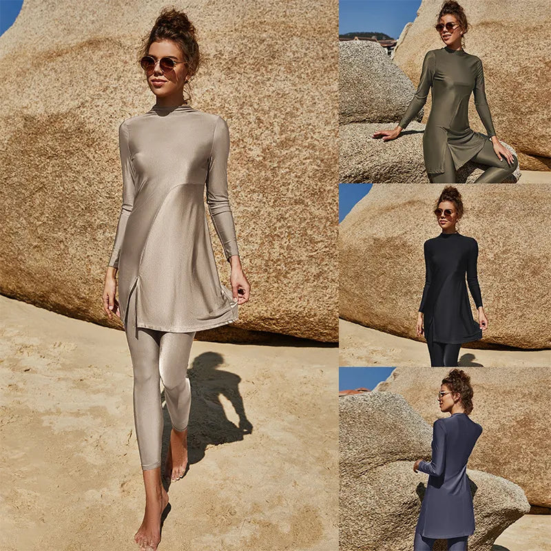 Solara Flow burkini with long sleeve tunic and leggings