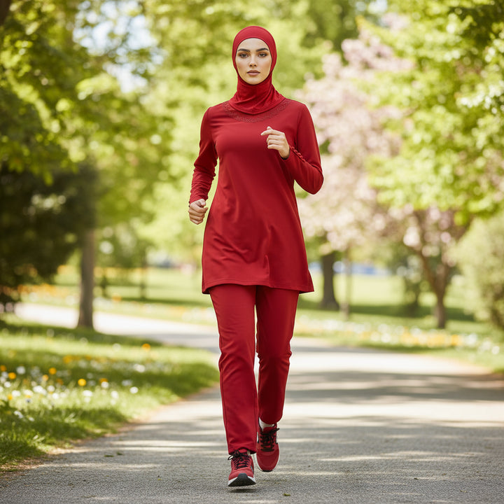 Versatile Underscarf for Women- Cotton Muslim Turban Full Cover Cap Violet