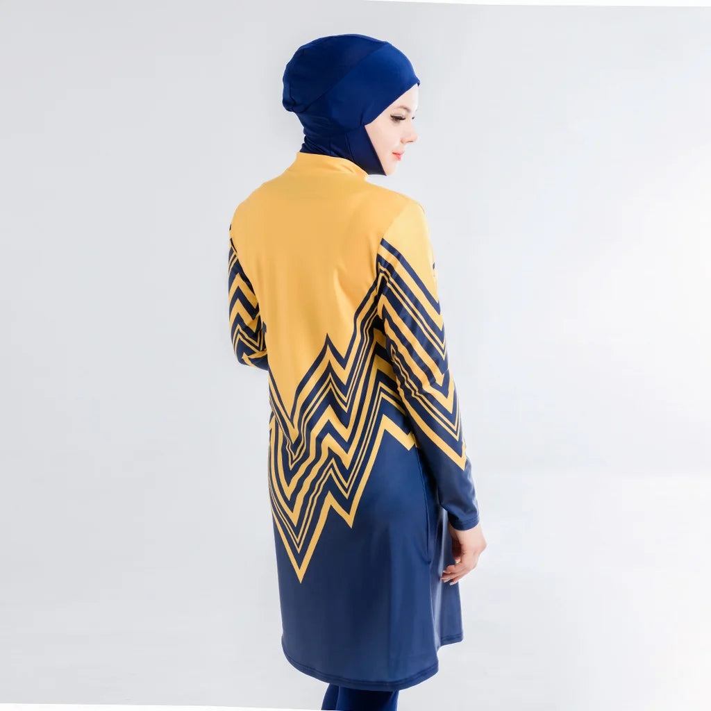 yellow women hijab modest swimsuit