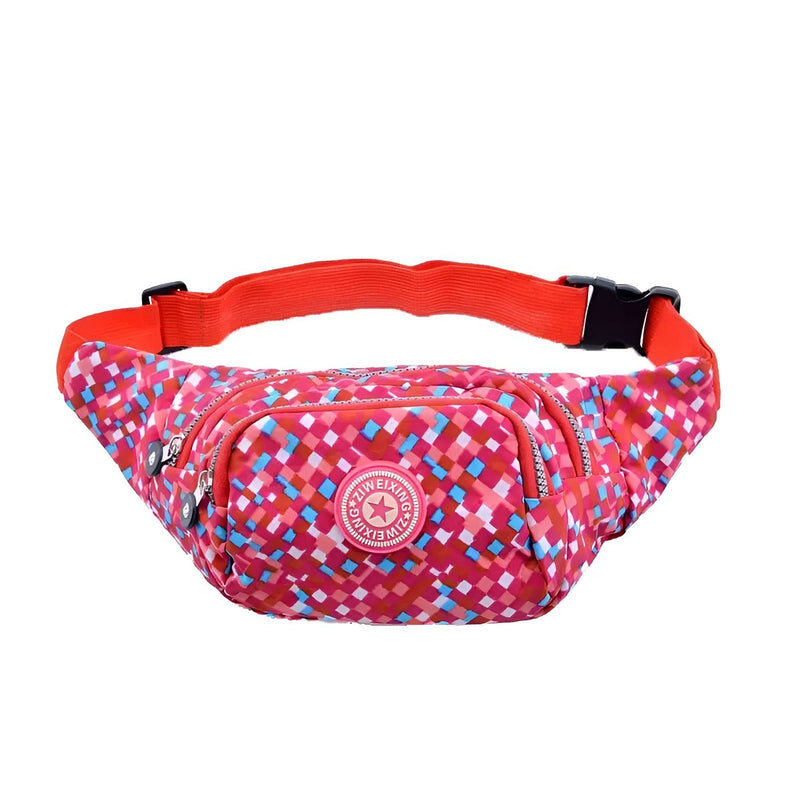 Women floral waist bag adjustable belt bag for workouts and walking