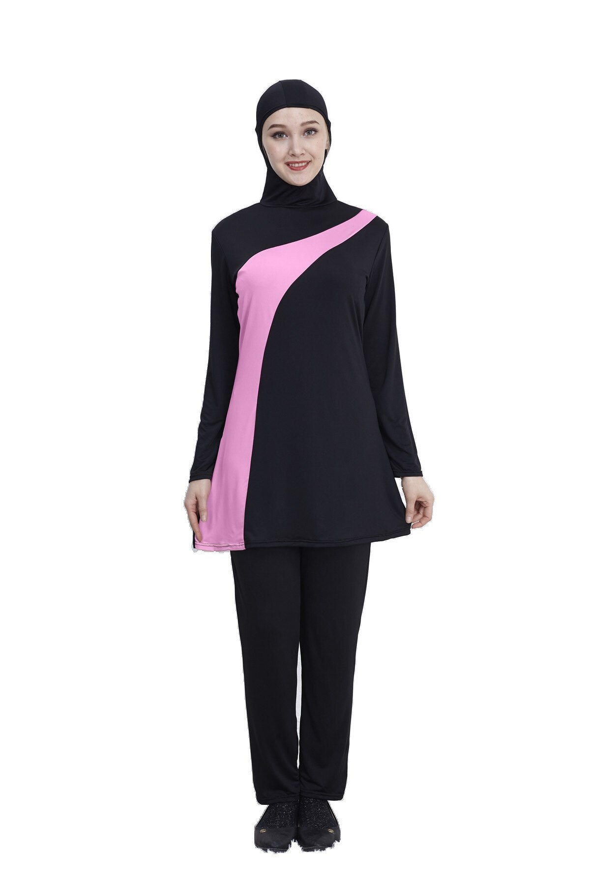 black Women's Islamic Hooded Swimwear