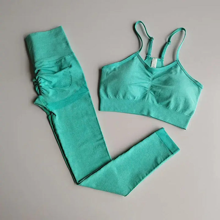 mint sports bra and legging