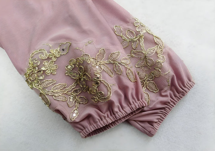 arm embroidery work modest swimsuit