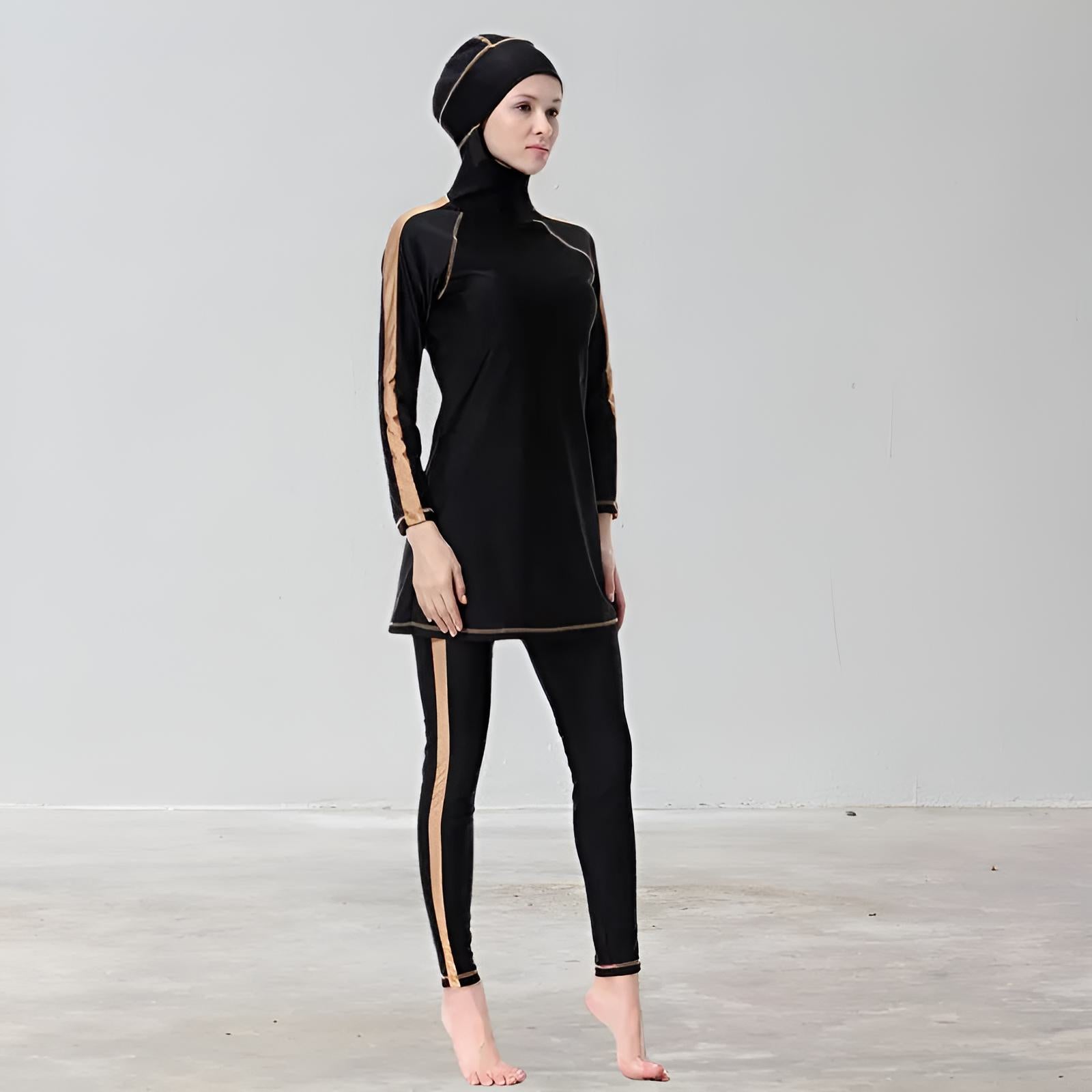 black burkini plus size