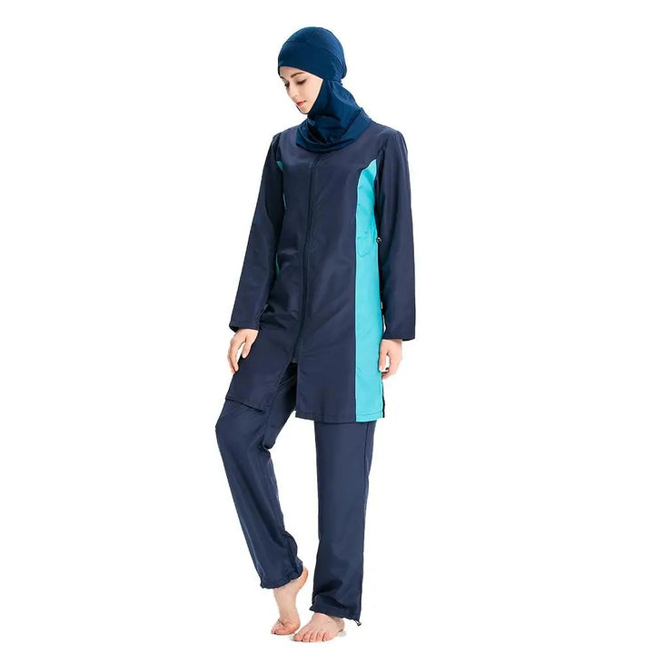 cute blue beautiful modest swimwear for sale